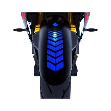 Çınar Extreme 2 Adet Sport Motosiklet Çamurluk Reflektif Mavi Kask Sticker