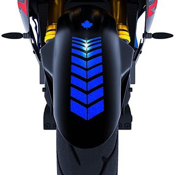 Çınar Extreme 2 Adet Sport Motosiklet Çamurluk Reflektif Mavi Kask Sticker