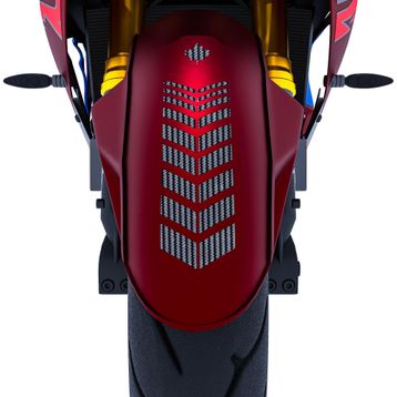 Çınar Extreme 2 Adet Sport Motosiklet Çamurluk Siyah Karbon Fiber Dokulu 25x8 cm Kask Sticker