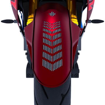 Çınar Extreme 2 Adet Sport Motosiklet Çamurluk Siyah Karbon Fiber Dokulu 25x8 cm Kask Sticker