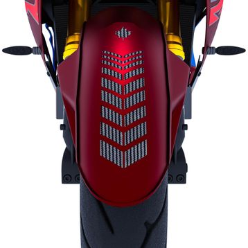 Çınar Extreme 2 Adet Sport Motosiklet Çamurluk Siyah Karbon Fiber Dokulu 25x8 cm Kask Sticker