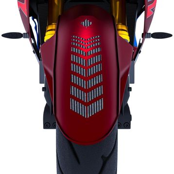 Çınar Extreme 2 Adet Sport Motosiklet Çamurluk Siyah Karbon Fiber Dokulu 25x8 cm Kask Sticker