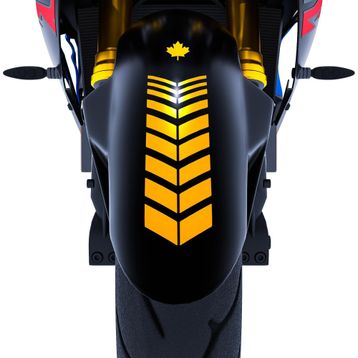 Çınar Extreme 2 Adet Sport Motosiklet Çamurluk Taksi Sarısı Kask Sticker