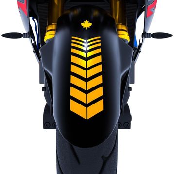 Çınar Extreme 2 Adet Sport Motosiklet Çamurluk Taksi Sarısı Kask Sticker