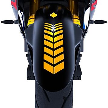 Çınar Extreme 2 Adet Sport Motosiklet Çamurluk Taksi Sarısı Kask Sticker