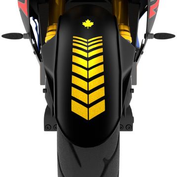 Çınar Extreme 2 Adet Sport Motosiklet Çamurluk Yaldızlı Gold 25x8 cm Kask Sticker
