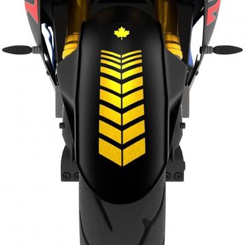 Çınar Extreme 2 Adet Sport Motosiklet Çamurluk Yaldızlı Gold 25x8 cm Kask Sticker