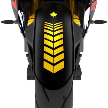 Çınar Extreme 2 Adet Sport Motosiklet Çamurluk Yaldızlı Gold 25x8 cm Kask Sticker