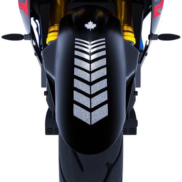Çınar Extreme 2 Adet Sport Motosiklet Çamurluk Yaldızlı Gümüş Kask Sticker