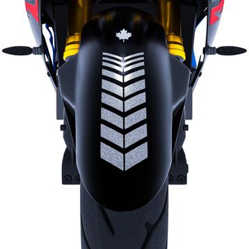 Çınar Extreme 2 Adet Sport Motosiklet Çamurluk Yaldızlı Gümüş Kask Sticker