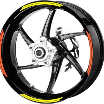 Çınar Extreme Double Stripe Floresan Sarı Jant Şeridi Sticker