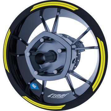 Çınar Extreme Double Stripe Floresan Sarı Jant Şeridi Sticker