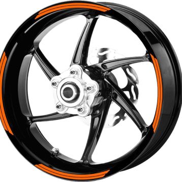 Çınar Extreme Double Stripe Floresan Turuncu Jant Şeridi Sticker
