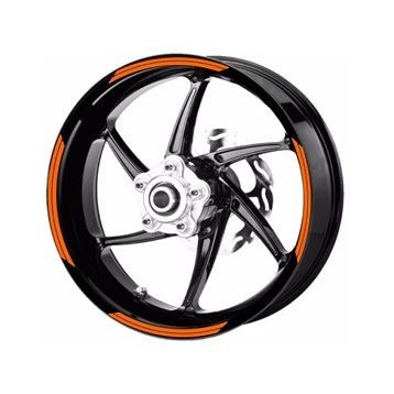 Çınar Extreme Double Stripe Floresan Turuncu Jant Şeridi Sticker