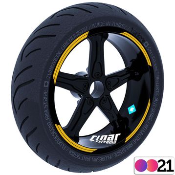 Çınar Extreme Double Stripe Jant Şeridi Sticker Reflektif Floresan Renkler