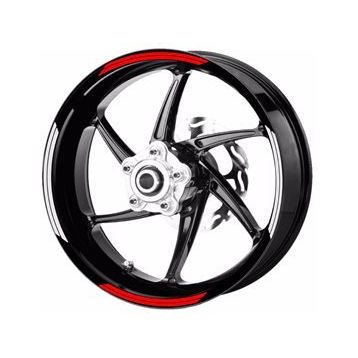Çınar Extreme Double Stripe Reflektif Kırmızı Jant Şeridi Sticker