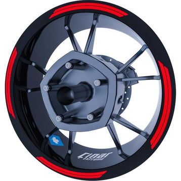 Çınar Extreme Double Stripe Reflektif Kırmızı Jant Şeridi Sticker