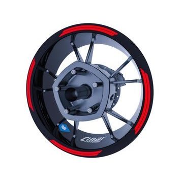 Çınar Extreme Double Stripe Reflektif Kırmızı Jant Şeridi Sticker
