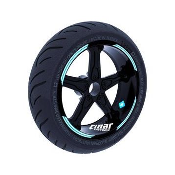Çınar Extreme Double Stripe Tasarımlı Nane Yeşili Jant Şeridi Sticker