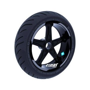 Çınar Extreme Double Stripe Tasarımlı Taş Grisi Jant Şeridi Sticker