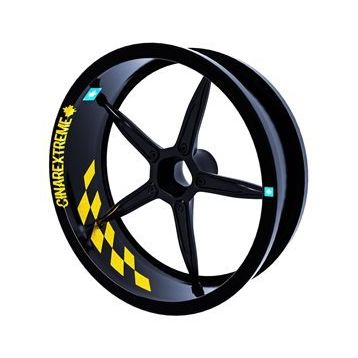 Çınar Extreme Gp Flag Damalı Reflektif Sarı İç Jant Şeridi Sticker