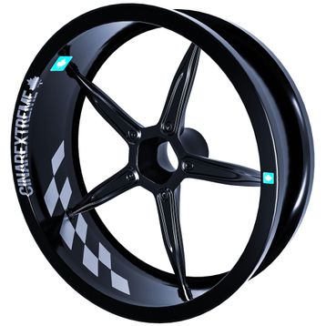 Çınar Extreme Gp Flag Damalı Taş Grisi İç Jant Şeridi Sticker
