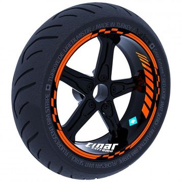 Çınar Extreme Moto GP Alev Turuncusu İç Jant Şeridi Sticker