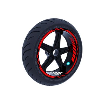 Çınar Extreme Moto GP Bayrak Kırmızı İç Jant Şeridi Sticker