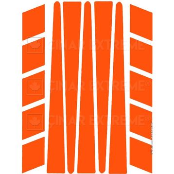 Çınar Extreme Şerit Şeklinde Floresan Turuncu Sticker