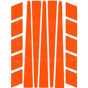 Çınar Extreme Şerit Şeklinde Floresan Turuncu Sticker