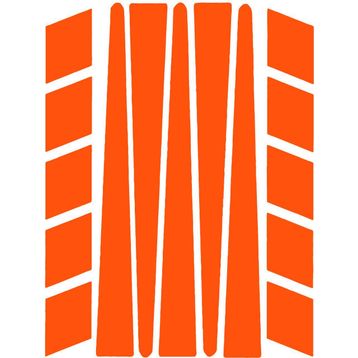 Çınar Extreme Şerit Şeklinde Floresan Turuncu Sticker