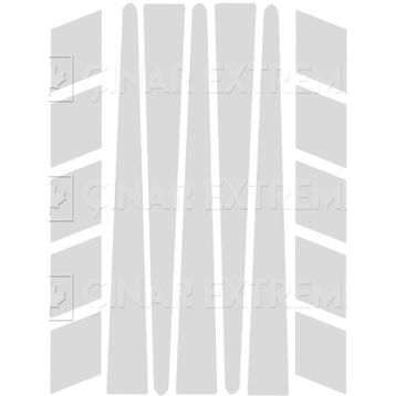 Çınar Extreme Şerit Şeklinde Reflektif Beyaz Sticker