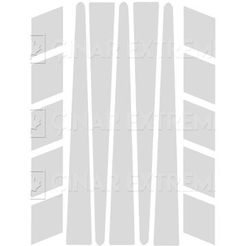 Çınar Extreme Şerit Şeklinde Reflektif Beyaz Sticker