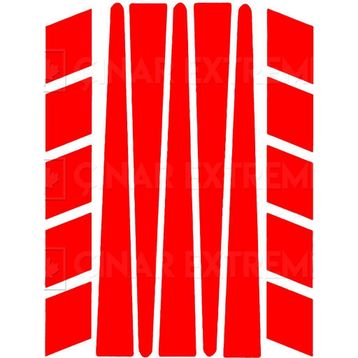 Çınar Extreme Şerit Şeklinde Reflektif Kırmızı Sticker