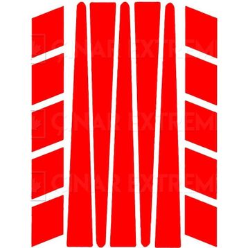 Çınar Extreme Şerit Şeklinde Reflektif Kırmızı Sticker