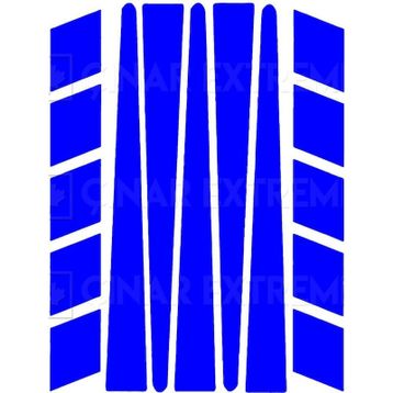 Çınar Extreme Şerit Şeklinde Reflektif Mavi Sticker