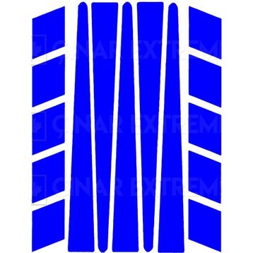 Çınar Extreme Şerit Şeklinde Reflektif Mavi Sticker