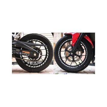 Çınar Extreme Tam Tur Reflektif Beyaz Gri Supersport İç Jant Şeridi Sticker