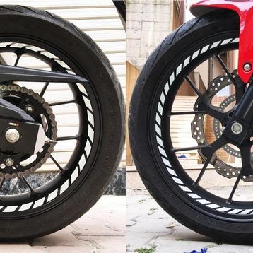 Çınar Extreme Tam Tur Reflektif Beyaz Gri Supersport İç Jant Şeridi Sticker
