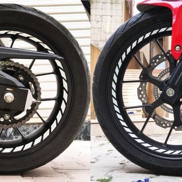 Çınar Extreme Tam Tur Reflektif Beyaz Gri Supersport İç Jant Şeridi Sticker