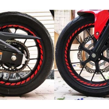 Çınar Extreme Tam Tur Reflektif Kırmızı Supersport İç Jant Şeridi Sticker
