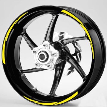 Çınar Extreme Yamaha Yazılı 3 Parçalı Floresan Sarı Yamaha MT-25 ABS Jant Şeridi Sticker