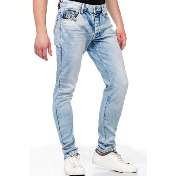 Cipo&Baxx CD319X Buz Mavisi Dar Paça Erkek Jean Kot Pantolon