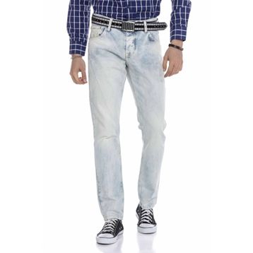 Cipo&Baxx CD319X Buz Mavisi Dar Paça Erkek Jean Kot Pantolon