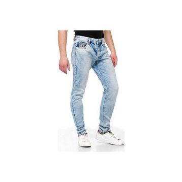 Cipo&Baxx CD319X Buz Mavisi Dar Paça Erkek Jean Kot Pantolon