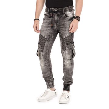 Cipo&Baxx CD446 Siyah Erkek Kot Pantolon