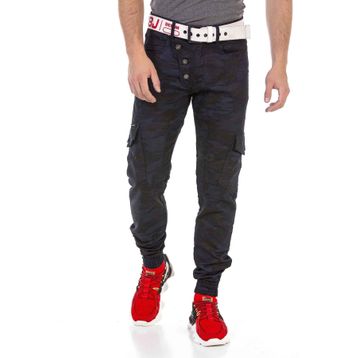 Cipo&Baxx Cd690 Mavi Kamuflaj Kadın Kot Pantolon