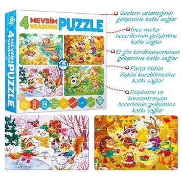 Circle Toys CRCL028 4 Mevsim Puzzle