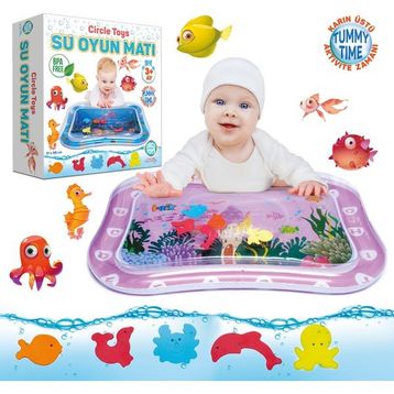 Circle Toys Tummy Time Karın Üstü Aktivite Zamanı Pembe 66x50 cm Bebek Su Oyun Matı