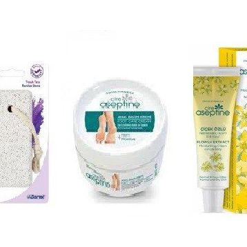 Cire Aseptine 150 ml Ayak Bakım Kremi + 30 ml El Kremi + Banat Ponza Taşı
